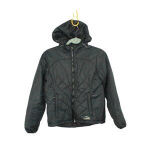 LL Bean Womens Ripstop PrimaLoft Insulated Jacket Black Size XS Pet Gorpcore